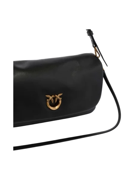 Pinko De piele geantă pe umăr CLICK SOFT negru