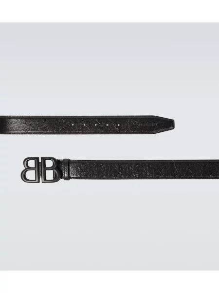 Cu centură curea Balenciaga din piele negru