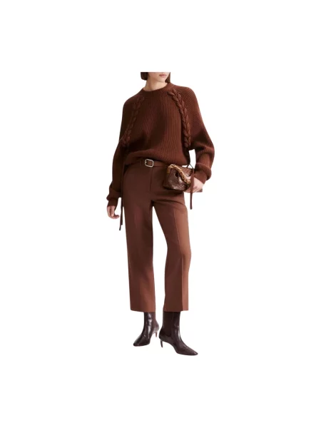 Sweter Marella wełniany brązowy