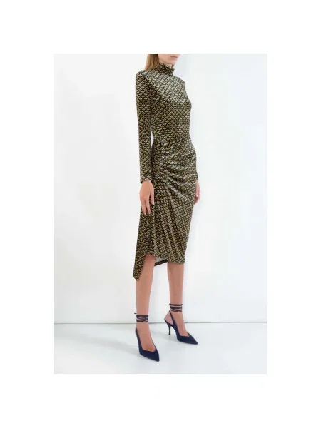 Spódnica midi Paco Rabanne w kwiatki niebieska