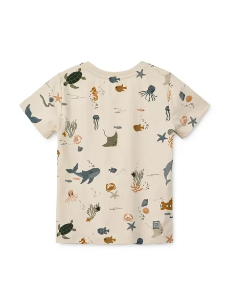 Liewood tričko Apia Printed Shortsleeve T-shirt béžové