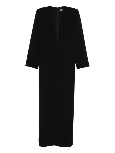 Rochie maxi Solace London lungă de costum negru