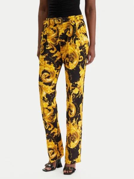 Versace Jeans Couture Szövet nadrág fekete