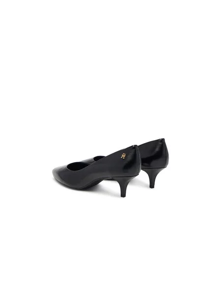 Körömcipők Tommy Hilfiger Kitten Heel Court Leather Shoe fekete