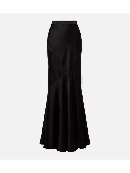 Fusta maxi Max Mara din satin negru