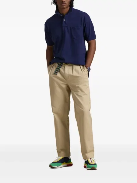 Pletene sportske kratke hlače Polo Ralph Lauren s printom bijela