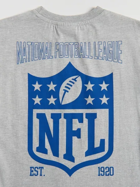 Reserved NFL tričko světle šedá