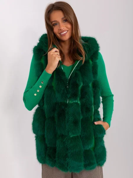 Vestă Fashionhunters verde