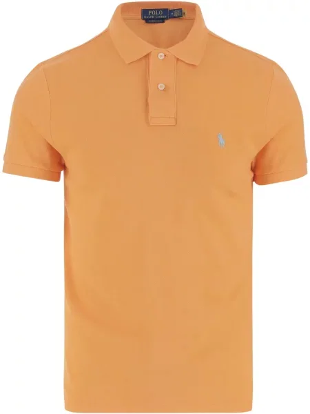Lininė polo marškinėliai Polo Ralph Lauren oranžinė