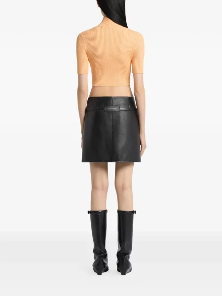 Cropp pulover cu guler înalt top Courreges portocaliu