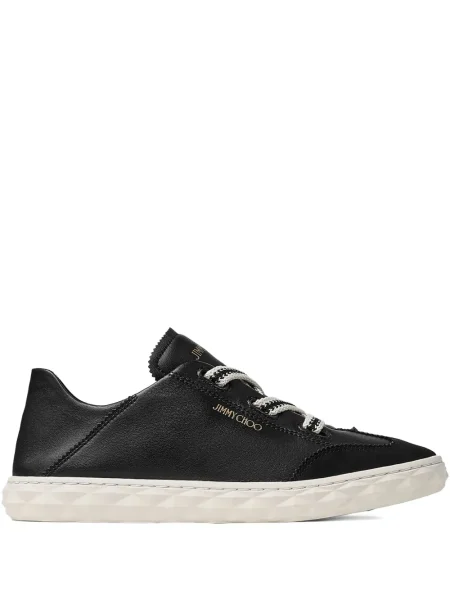 Sneakerși Jimmy Choo cu șireturi din piele negru