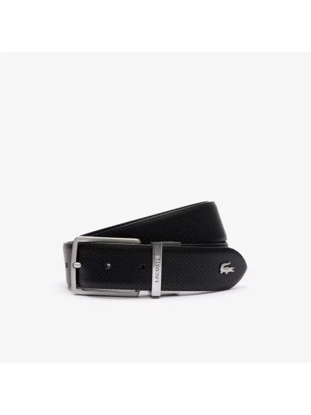 Lacoste ремінь шкіряний чорний