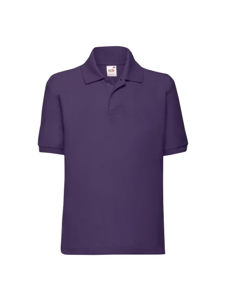 Tricou polo copii Fruit Of The Loom violet