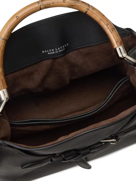 Geanta de piele Ralph Lauren Collection din piele negru