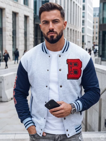 Bluza rozpinana Dstreet szara