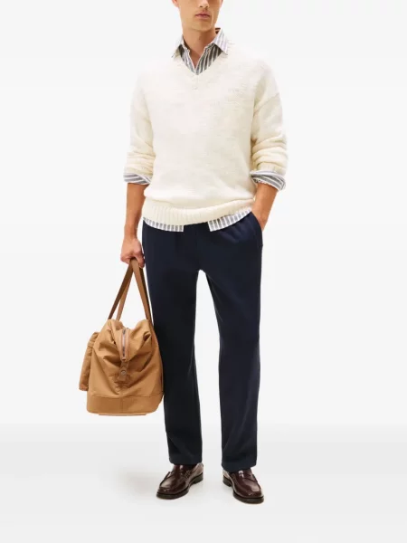 Pantaloni Tommy Hilfiger alergare cu cordon albastru