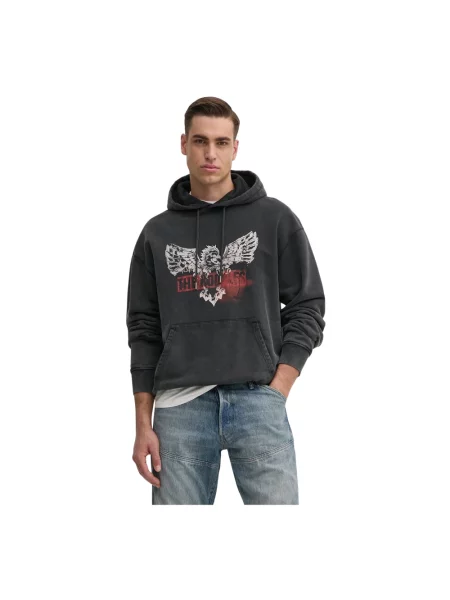 Bluza z kapturem The Kooples z kapturem szara