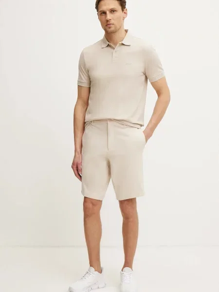 BOSS GREEN Pantaloni scurți S_Commuter-J | easy iron bej