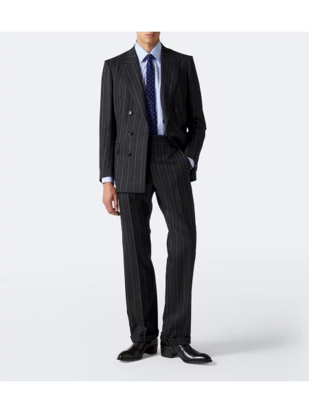 Cămașă Tom Ford din poplin albastru