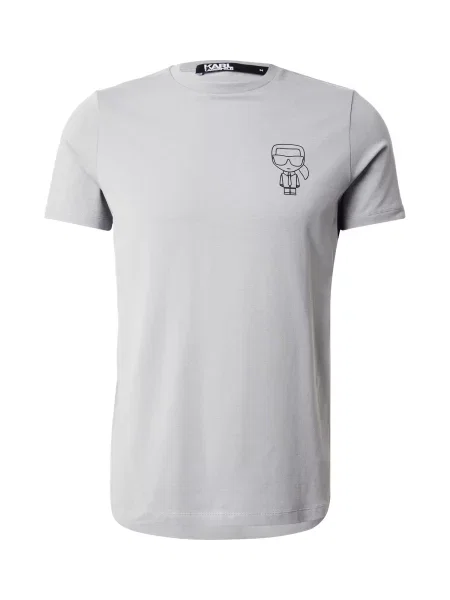 Karl Lagerfeld Tricou gri amestecat negru