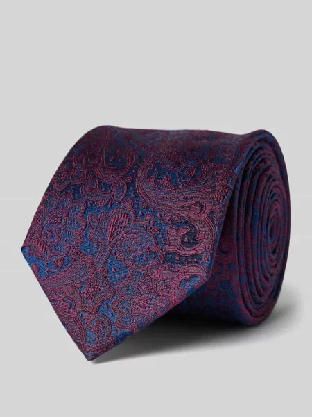 Krawat jedwabny ze wzorem paisley Monti