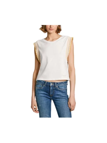 Top Pepe Jeans casual biały