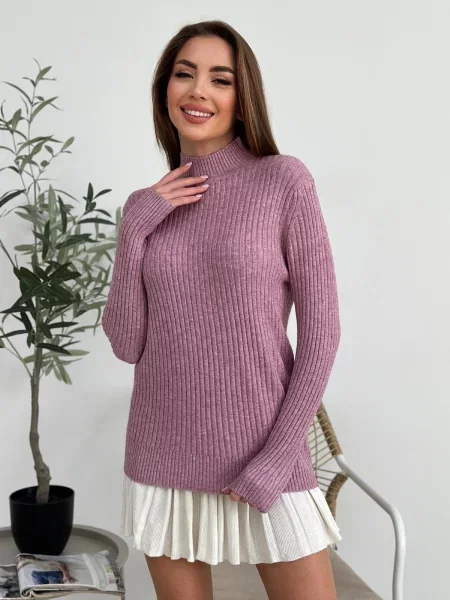 Водолазка ISSA Plus бузковий кашемір