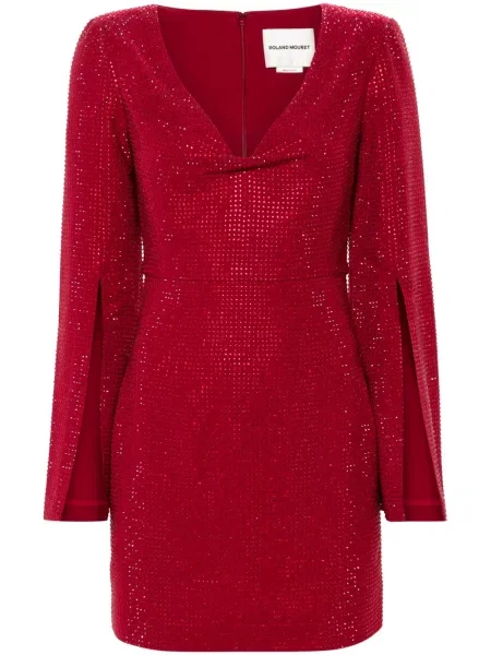 Stras rochie mini Roland Mouret roșu