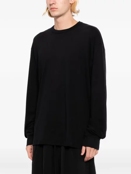 Lung tricou James Perse din jerseu negru