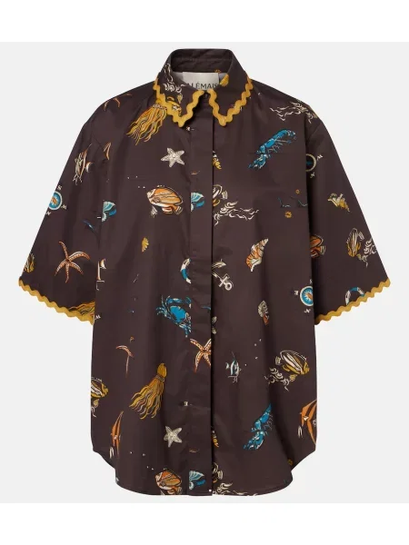 Cămașă Alemais cu imagine maro