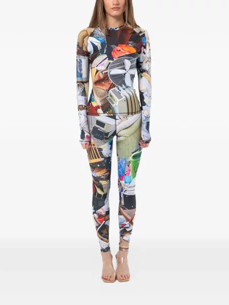 Leggings Borbala cu imagine negru