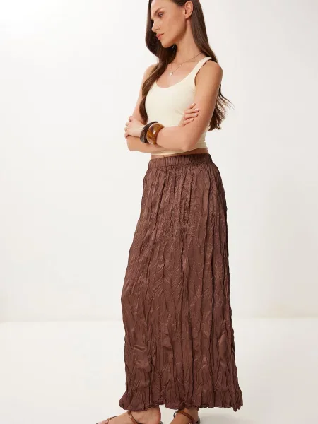 Happiness İstanbul Fustă maro