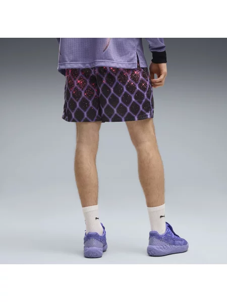 PUMA szorty do koszykówki Melo Asteriks Printed Mesh 7" Akcesoria S fioletowy