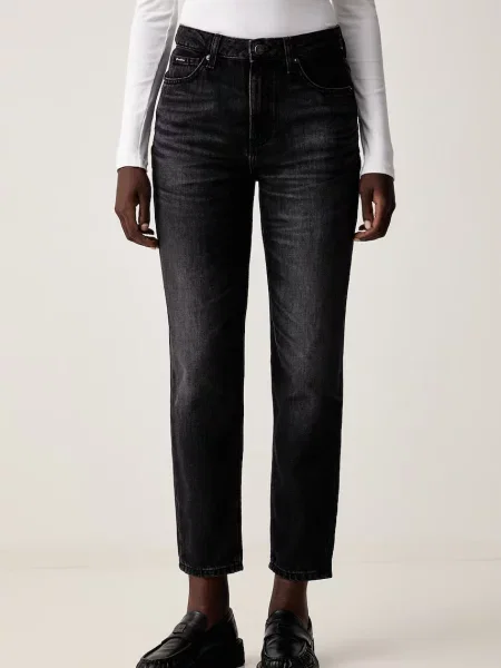Guess Jeans blugi mom fit pentru femei negru