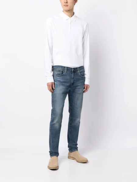 Lung tricou polo Boss alb