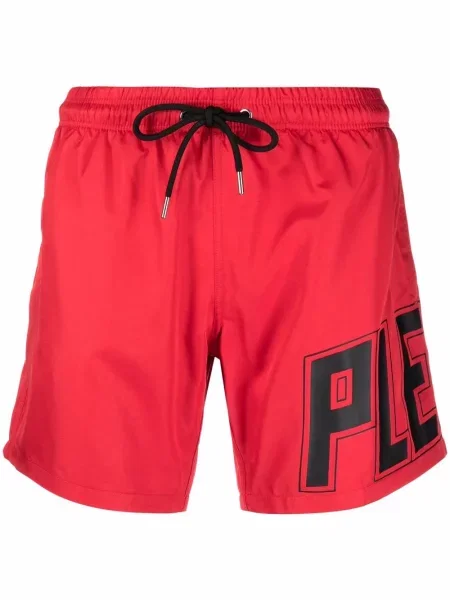 Slip de baie Philipp Plein cu imagine roșu