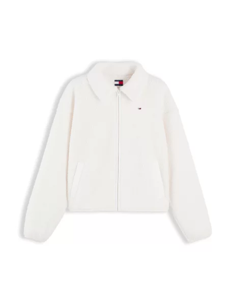 Tommy Jeans Geacă de primăvară-toamnă alb