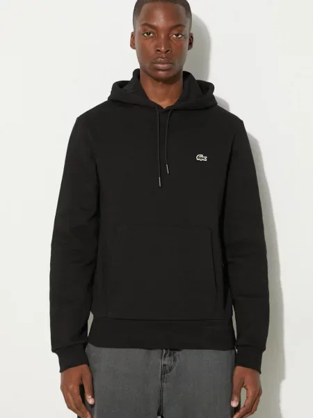 Однотонная толстовка Lacoste черная