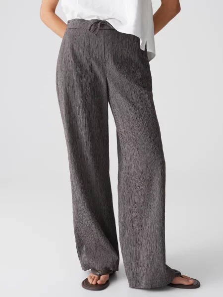 OPUS Pantaloni Melane crem / ciocolatiu