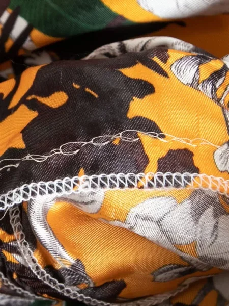 Pantaloni Msgm cu model floral cu imagine portocaliu
