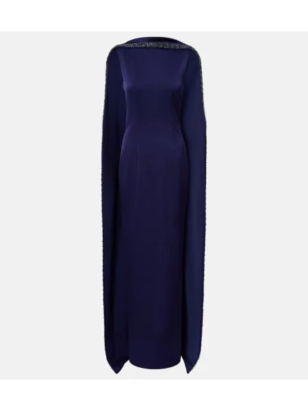 Rochie Roland Mouret din satin albastru
