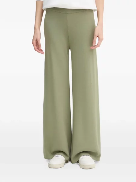 Pantaloni Benetton tricotate evazate verde