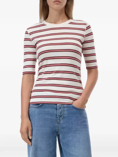 Scurt tricou Closed cu dungi alb