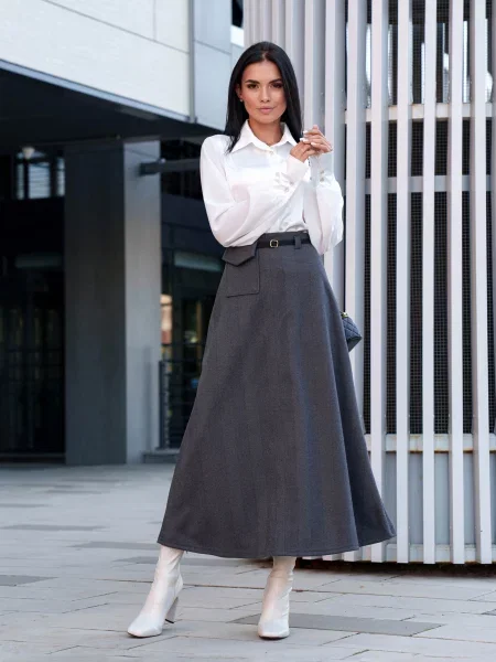 Jadone Fashion Спідниця максі Spidnytsya_Flari_hrafit Графіт