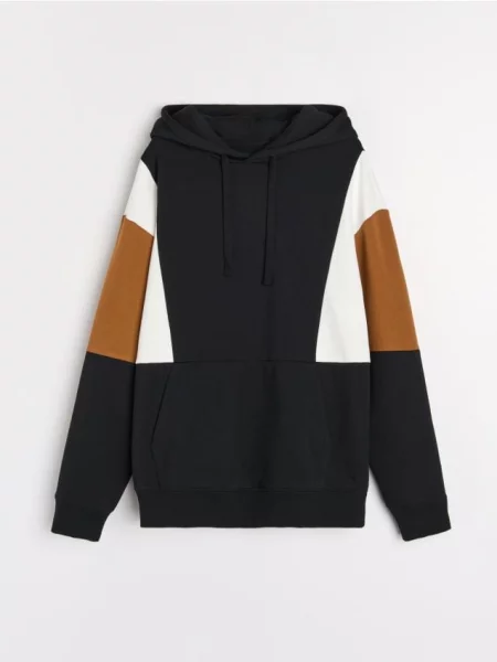 Sinsay Bluza z kapturem czarny