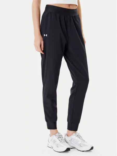 Under Armour Spodnie dresowe Armoursport High Rise Wvn Pnt czarny
