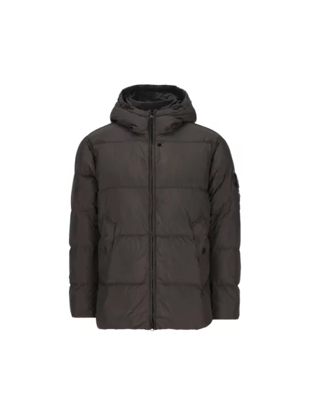 Kurtka Stone Island z kapturem z kamieniami szara