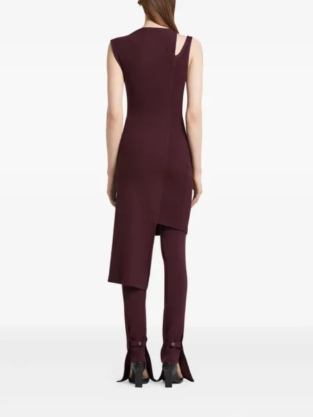 Rochie midi Courreges până la genunchi de costum roșu