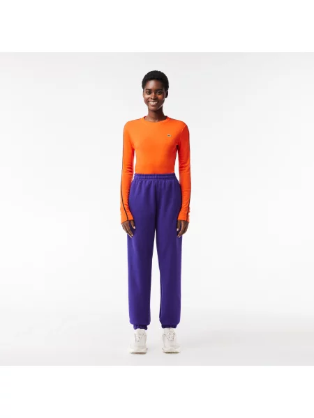 Lacoste Spodnie Dresowe Cotton Jogger fioletowe