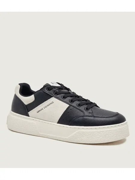 Armani Exchange Sneakers | piele întoarsă negru